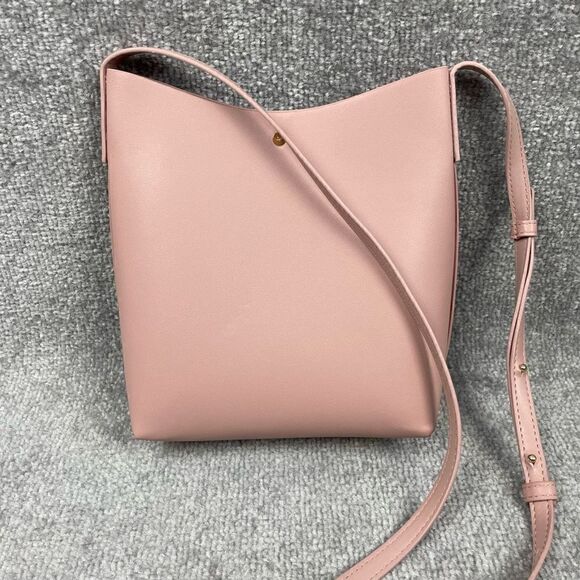 Samara Peony Pink Crossbody Adjustable Vegan Leather Medium Shoulder Bag - Picture 4 of 5